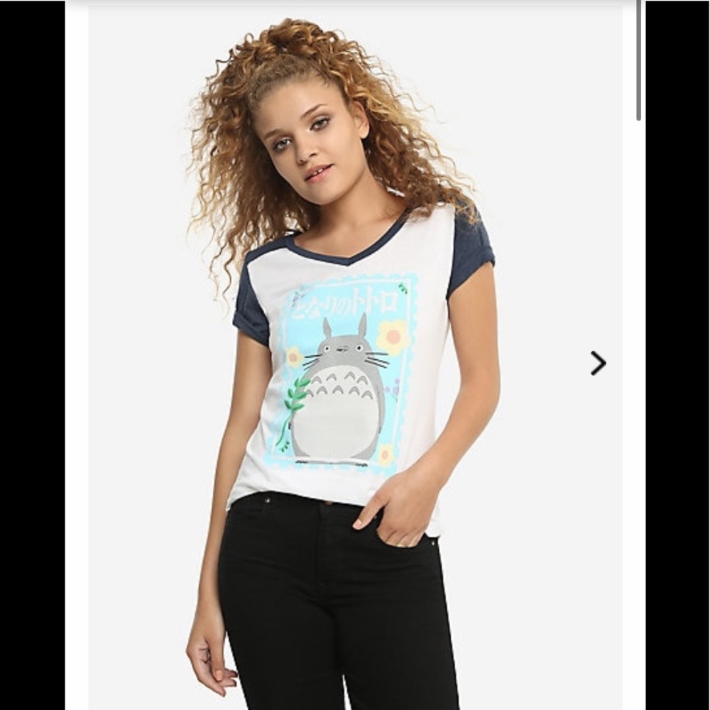 STUDIO GHIBLI My Neighbor Totoro V-NECK TEE SHIRT!